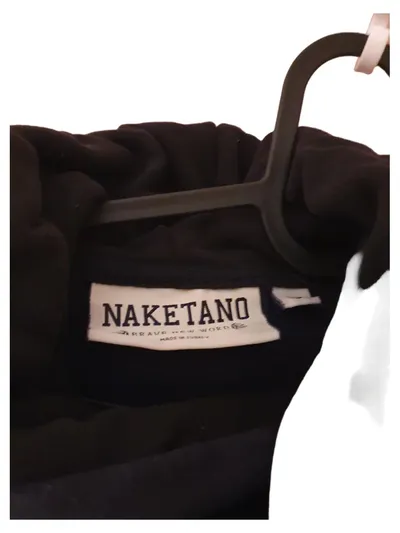 Naketano Damen Hoodie Kapuzenpullover Gr. S Blau Sterne Baumwolle