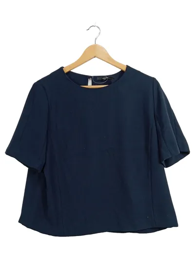 Someday Damen T-Shirt Gr. 38 M Blau Casual Kurzarm Shirt
