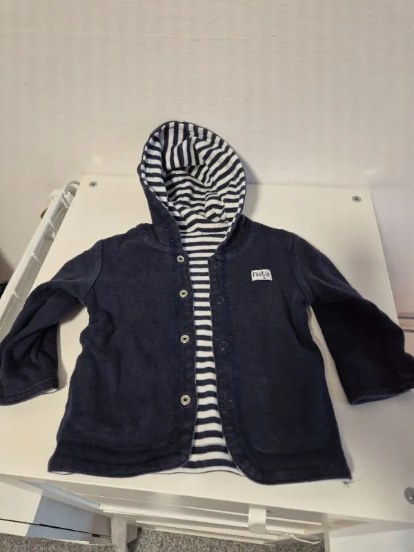 Feetje Baby Sweatjacke Kapuze Gr. 86 Blau Cardigan Jungen 3