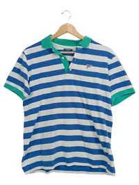 Conleys Herren Poloshirt M Gestreift Maritim Blau Weiß Grün 1