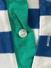 Conleys Herren Poloshirt M Gestreift Maritim Blau Weiß Grün 4