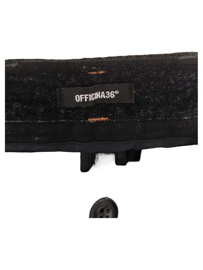 Officina36 Stoffhose Herren 48 Grau Kariert Business Chino