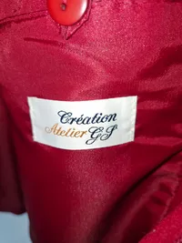 Création Atelier GS Damen Winterjacke Rot Gr. 48 Fleece Stehkragen 2