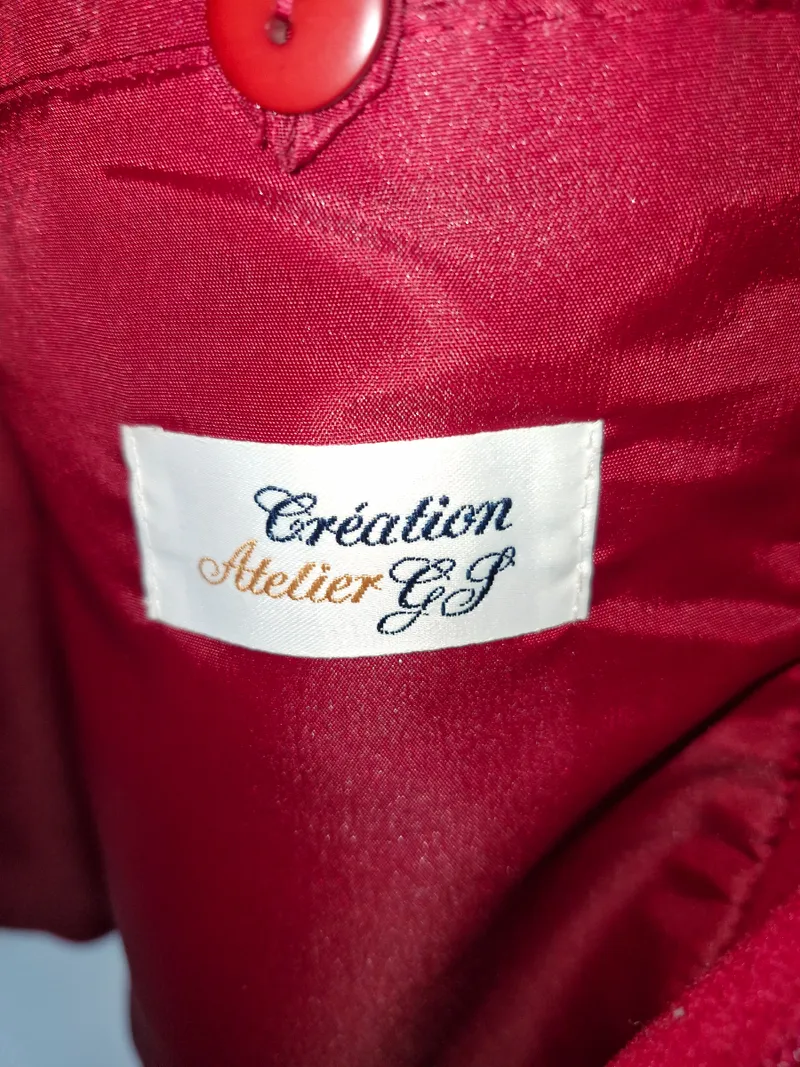 Création Atelier GS Damen Winterjacke Rot Gr. 48 Fleece Stehkragen 2