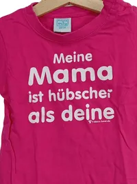 Anna & Philip Kinder T-Shirt Pink Gr. 68/74 Spruch Meine Mama ist hübscher als 2