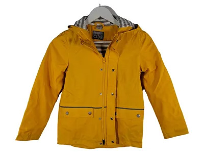 Rainy Days Club Kinder Regenjacke Gelb Gr. 140 Kapuze Outdoor