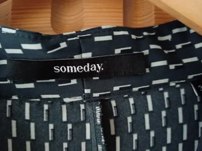 Someday Freizeitkleid Damen Gr. 36/S Petrol Casual Grafisch