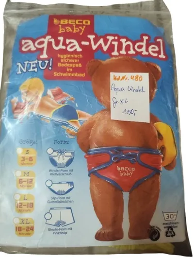 BECO Baby Aqua-Windel Schwimmwindel Gr. XL 18-24 Monate Rot NEU