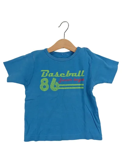 NAME IT Kinder T-Shirt Baseball Junior League Blau Gr. 92 Sportlich