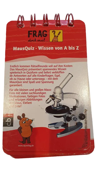 cbj Verlag MausQuiz Wissen A-Z Quizspiel Kinder ab 6 Jahre Lernspiel