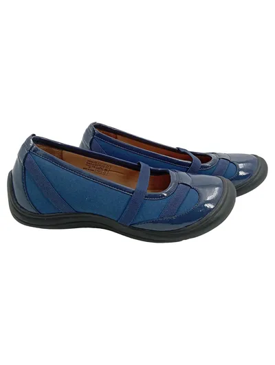 LANDS' END Damen Ballerinas Gr. 39 Blau Casual Slipper Schuhe