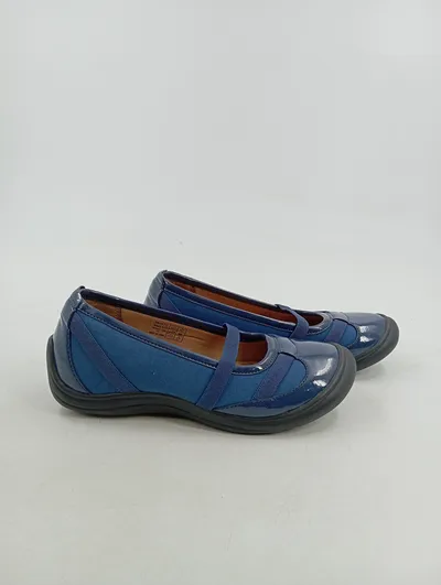 LANDS' END Damen Ballerinas Gr. 39 Blau Casual Slipper Schuhe