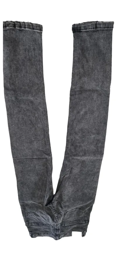 mng High Waist Jeans Damen Gr. 32 Grau Denim