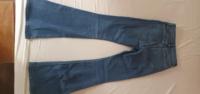 Topshop Damen Jeans Bootcut Schlaghose W30/L32 Blau Schlitz