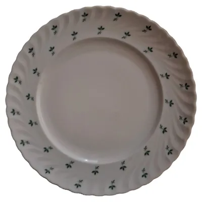 Royal Tettau Essteller Porzellan Klassisch Weiß Blumendekor 20 cm