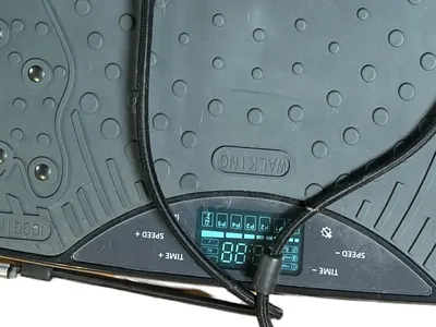 CRIVIT Fitness Balance Board Vibrationsplatte mit Bändern Grau 70x15cm
