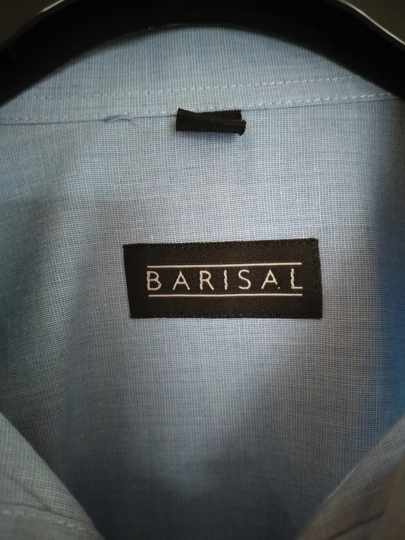 Barisal Herren Business Hemd Gr. L/50 Blau Langarm Baumwolle 3