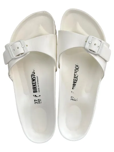 Birkenstock Madrid EVA Pantoletten Damen Weiß Gr. 37 Freizeit Schuhe