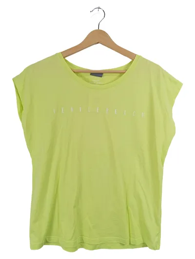 VENICE BEACH Damen T-Shirt Gr. 40/42 Gelb Baumwolle Sportlich