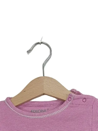 Fixoni Baby Body Mädchen Langarm Pink Gr. 74 Baumwolle Gestreift