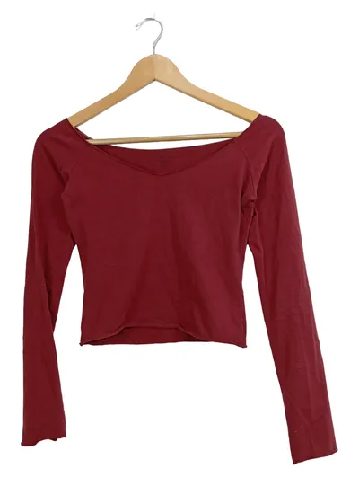 Brandy Melville Langarmshirt Damen Gr. 36/S Rot Casual