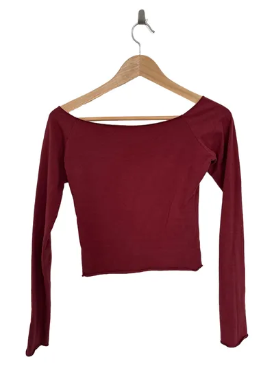 Brandy Melville Langarmshirt Damen Gr. 36/S Rot Casual