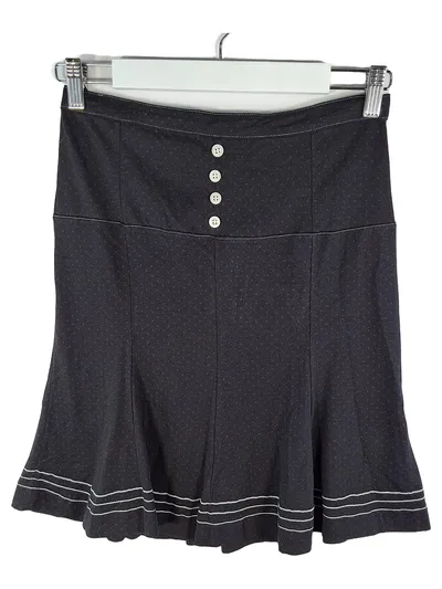 Vive Maria A-Linienrock Punkte Midirock Damen Baumwolle Schwarz Gr. XS 34