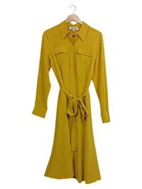 Diane von Furstenberg Damen Blusenkleid Gelb Gr. 38 1