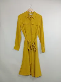 Diane von Furstenberg Damen Blusenkleid Gelb Gr. 38 2