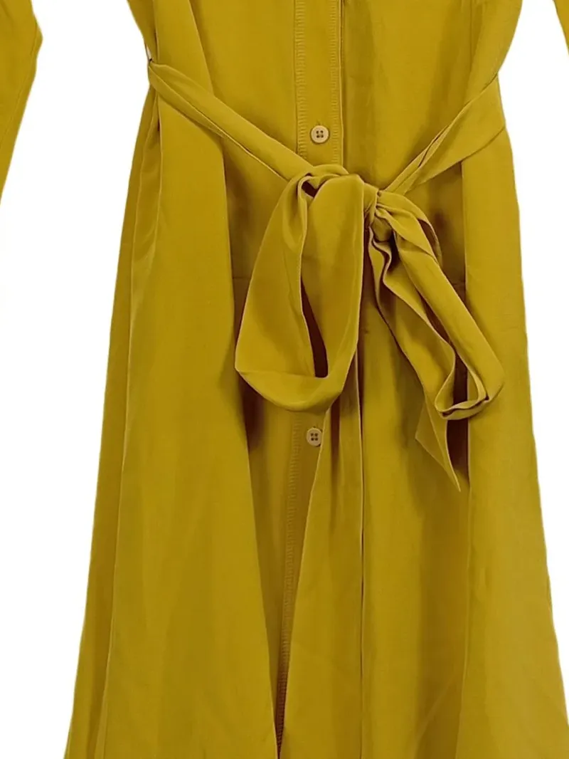 Diane von Furstenberg Damen Blusenkleid Gelb Gr. 38 3