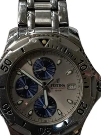 Festina Herren Armbanduhr Chronograph Edelstahl Silber Sportlich 5