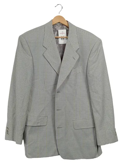 Maier Herren Sakko Gr. 50/L Grau Kariert Klassisch Business Blazer