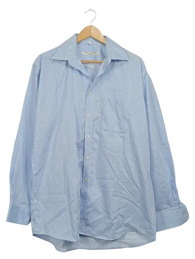 ANDREWS & ANDREWS Herren Business Hemd Gr. 41 Blau Gestreift Langarm