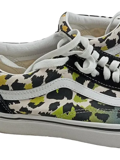 Vans Old Skool Sneaker Low Damen Streetwear Wildleder Tierdruck Gr. 39