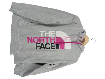 The North Face Damen Kapuzenpullover Hoodie Grau XL Casual Logo-Print