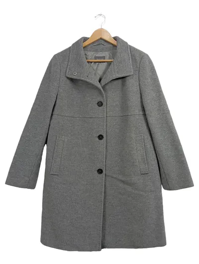 Basler Damen Übergangsmantel Gr. 38 Grau Wolle Kaschmir Elegant
