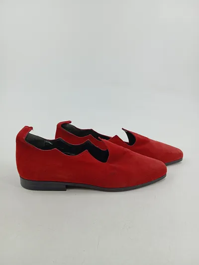 Roland Damen Ballerinas Rot Wildleder Größe 38 Elegant