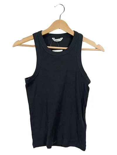 Pigalle Tanktop Herren Schwarz Gr. S Rippstrick Baumwolle Basic