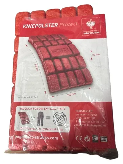 Engelbert Strauss Kniepolster Protect Rot 250x150mm DIN EN 14404