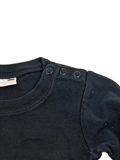 Lindex Baby Body Langarm Gr. 86 Schwarz Kinder