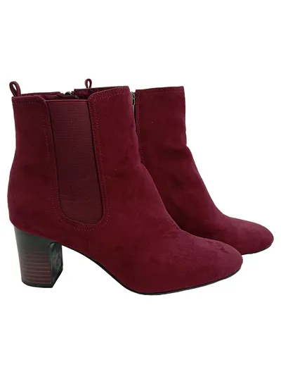 Tamaris Damen Stiefeletten Gr. 39 Rot Modisch Chelsea Boots