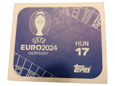 Topps UEFA EURO 2024 Sticker Sammelkarte HUN 17 Ungarn Blau
