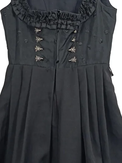 Turi Landhaus Dirndl Trachtenkleid Damen Gr. 34 Schwarz Rüschen