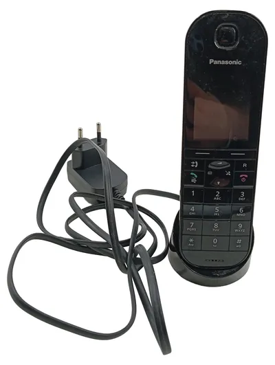 Panasonic PNLC1075 DECT Schnurloses Telefon Mobilteil mit Ladestation Schwarz