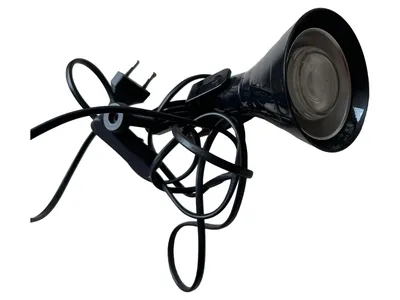 IKEA LAGRA Tischleuchte Schreibtischlampe Kunststoff Schwarz 18cm