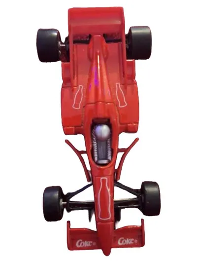Coca-Cola Formel 1 Rennwagen Spielzeugauto Kunststoff Rot 11cm