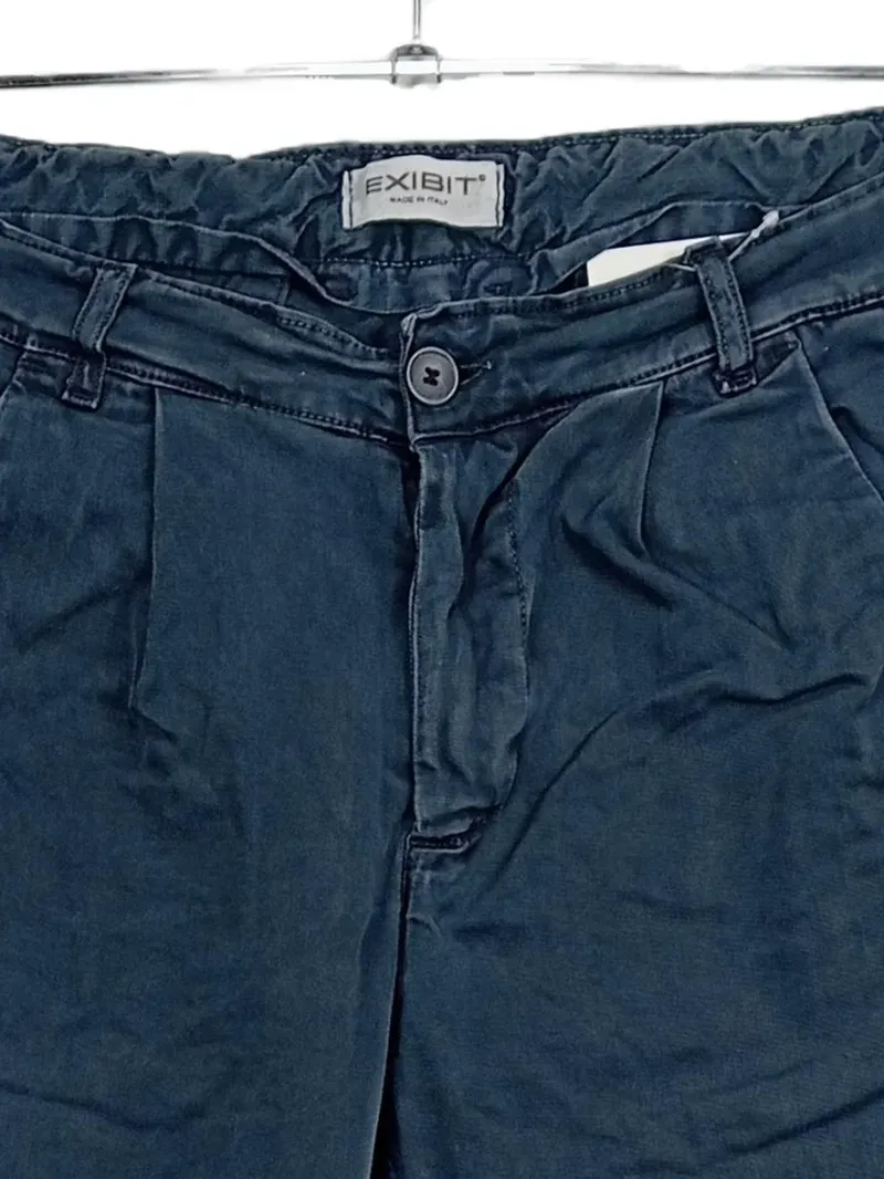Exibit Herren Stoffhose Chino Blau Gr. 46 W30 Baumwolle Italien 2