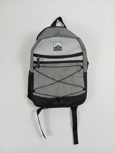 Thermo Frost Rucksack Grau Schwarz Outdoor Freizeit Polyester 40x30 cm