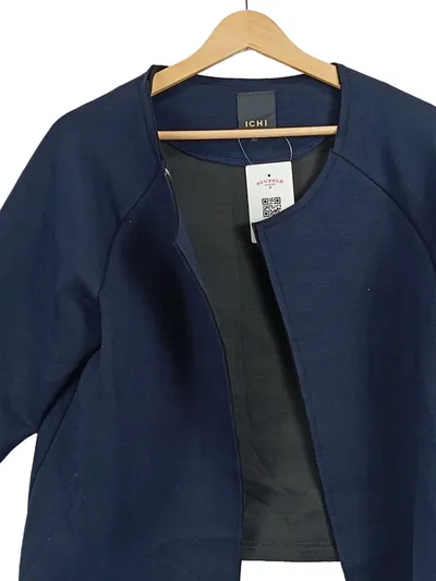 ICHI Damen Leichte Jacke Gr. 40/L Blau Modern 3/4-Arm