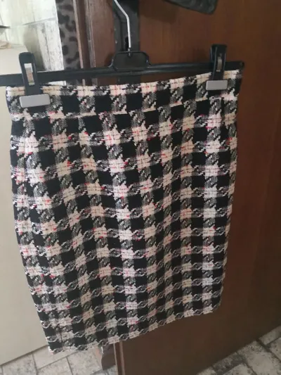 Byblos Bleistiftrock Damen Kariert Business Midirock Gr. 44 XXL